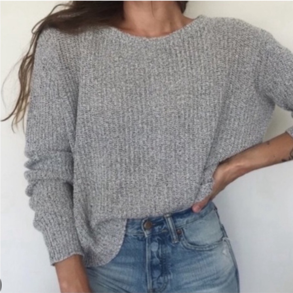 Cozy Gray Brandy Melville Knit Sweater